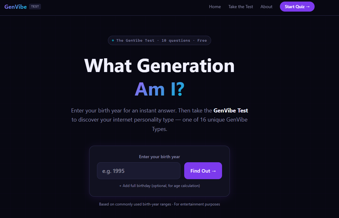 GenVibe Test: A Simple Tool to Help You Find Out What Generation You Belong To